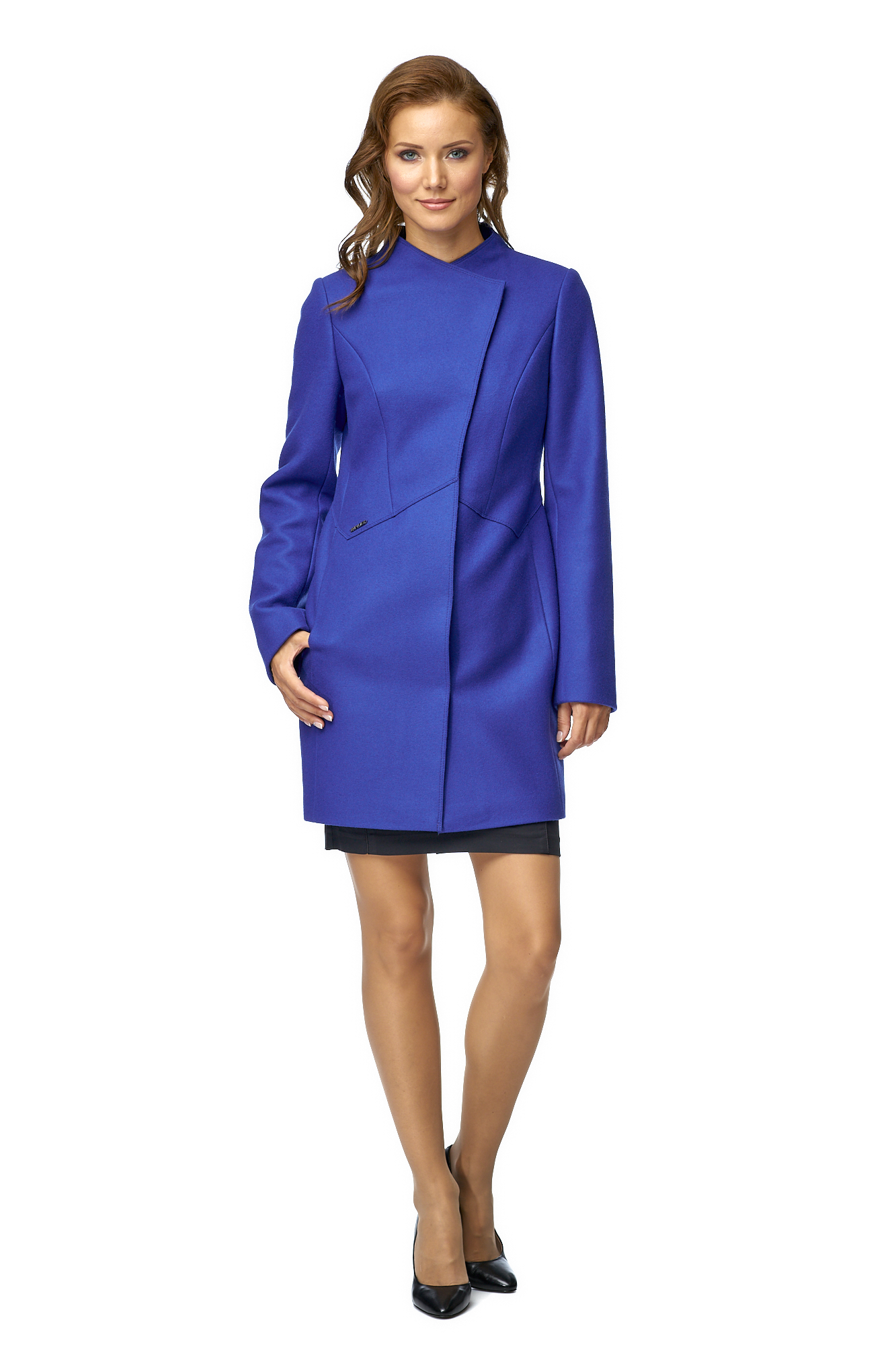 Женское пальто из текстиля с воротником 8002335-2
