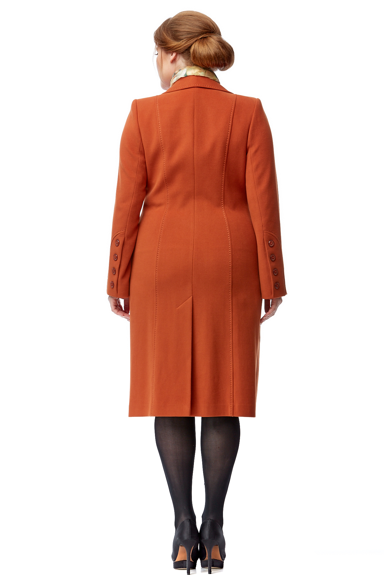 Женское пальто из текстиля с воротником 8002593-2