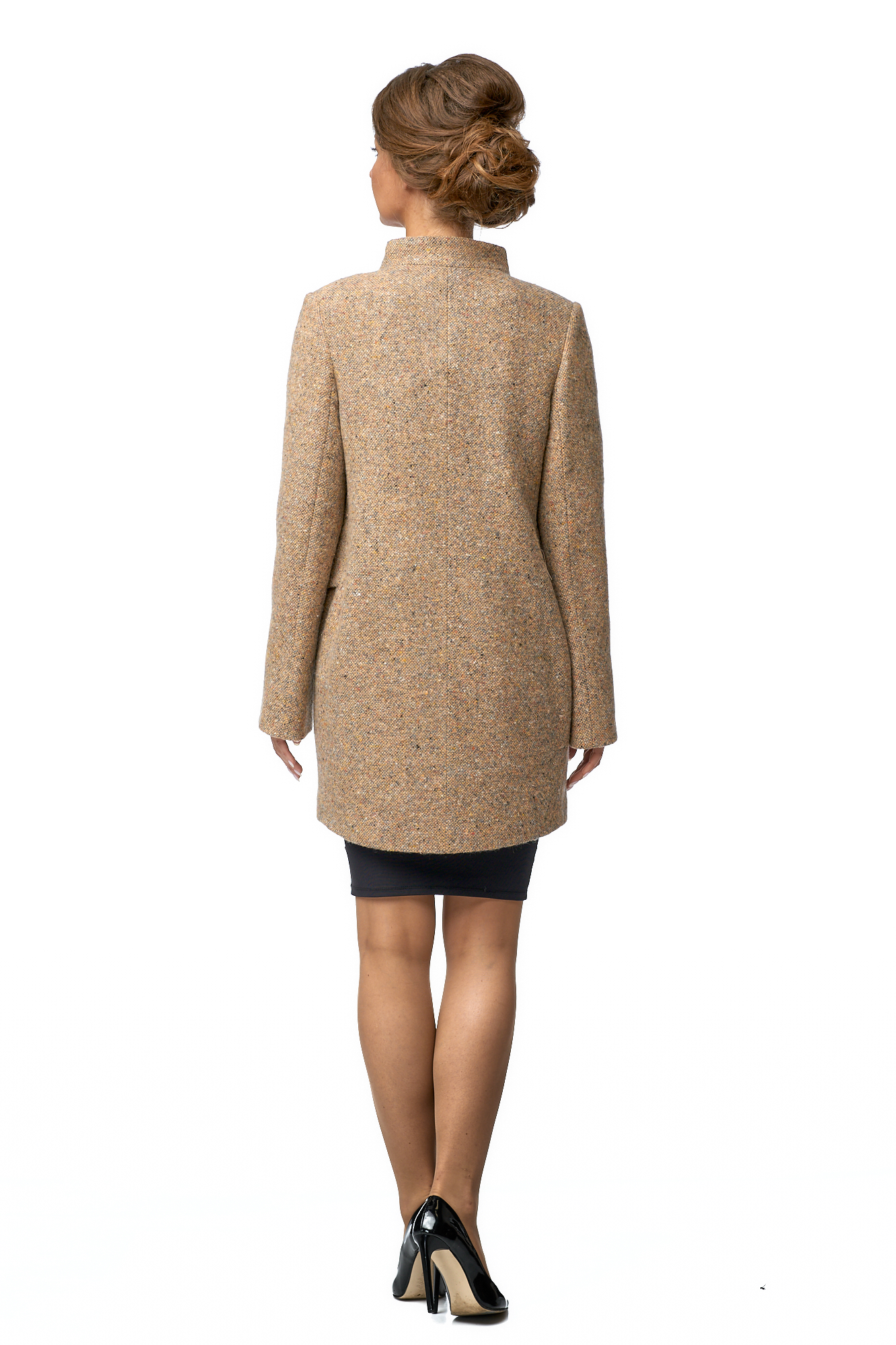 Женское пальто из текстиля с воротником 8002766-2