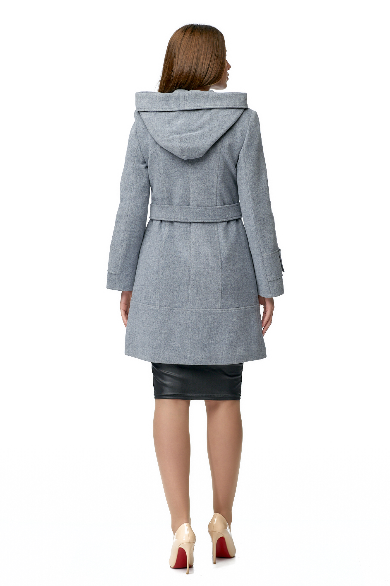 Женское пальто из текстиля с капюшоном 8002894-3