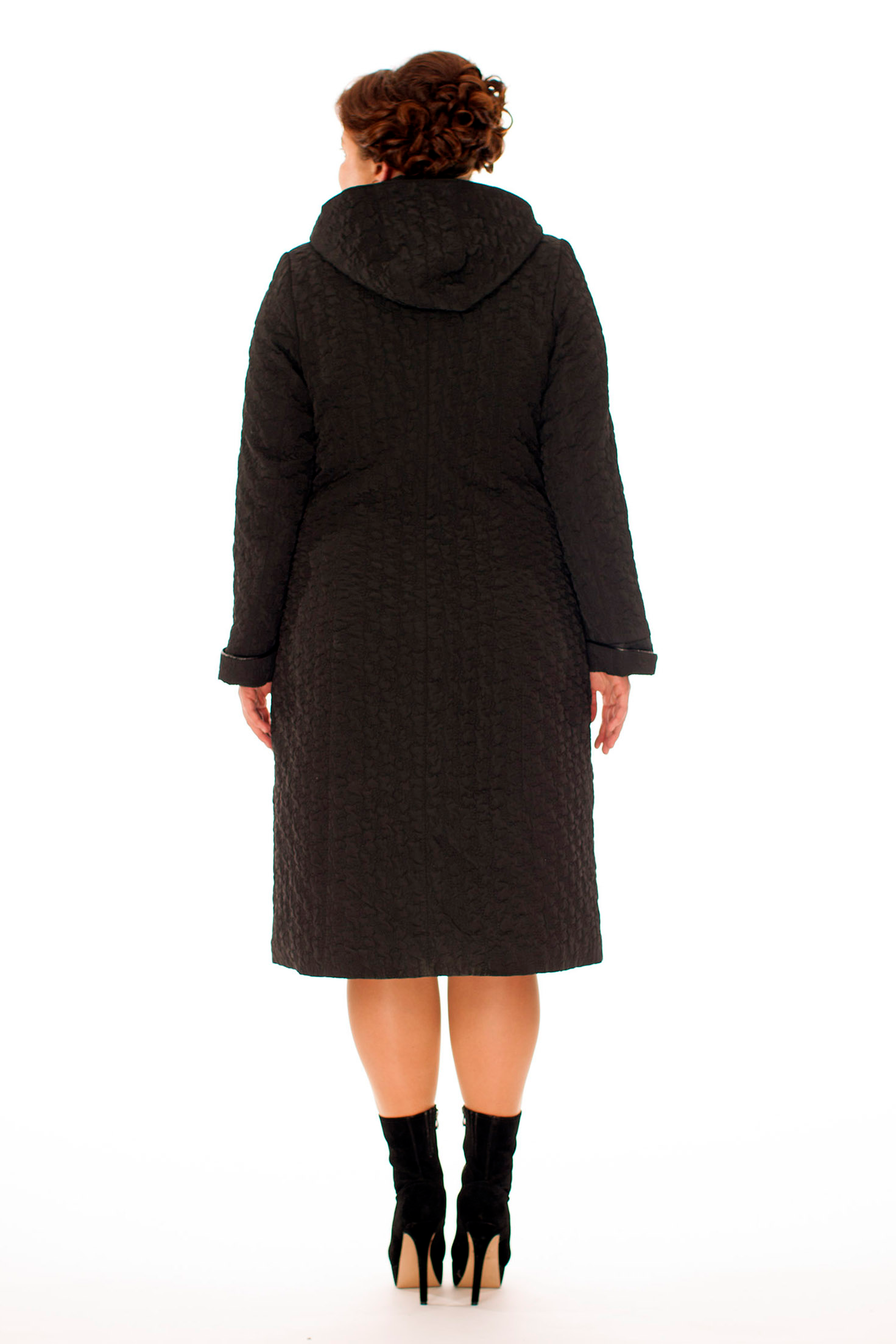 Женское пальто из текстиля с капюшоном 8002994-2