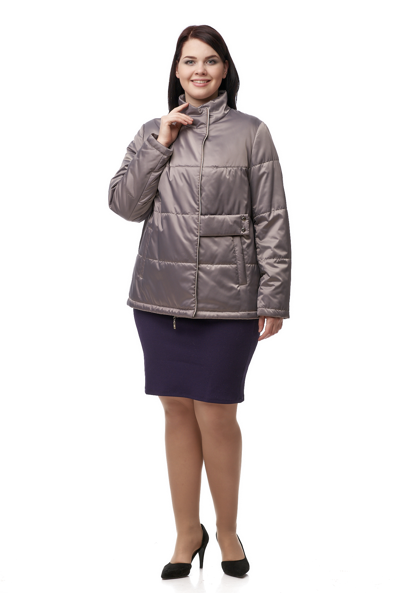 Куртка женская из текстиля с воротником 8009871-3