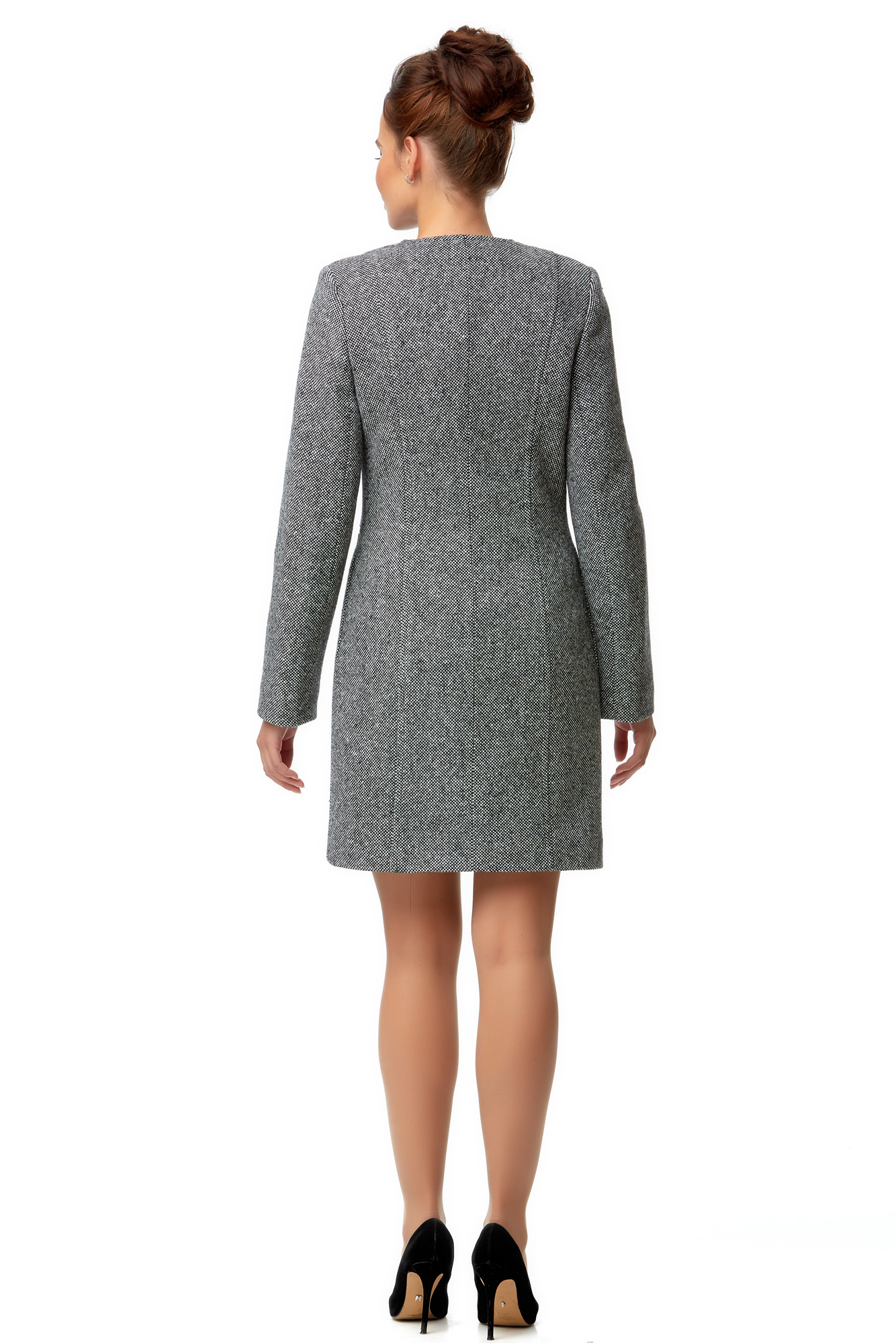 Женское пальто из текстиля без воротника 8009929-3