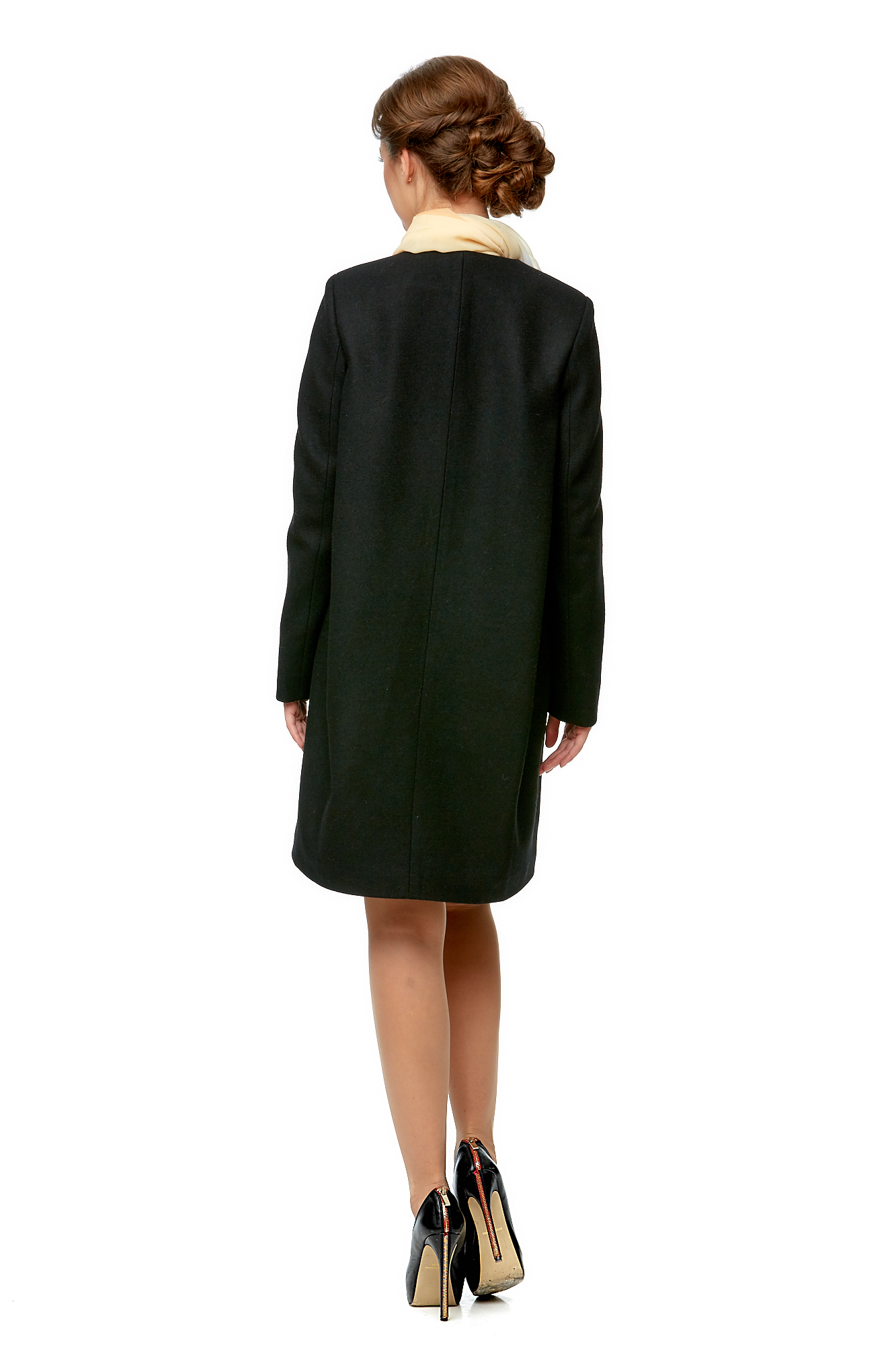 Женское пальто из текстиля с воротником 8010148-3